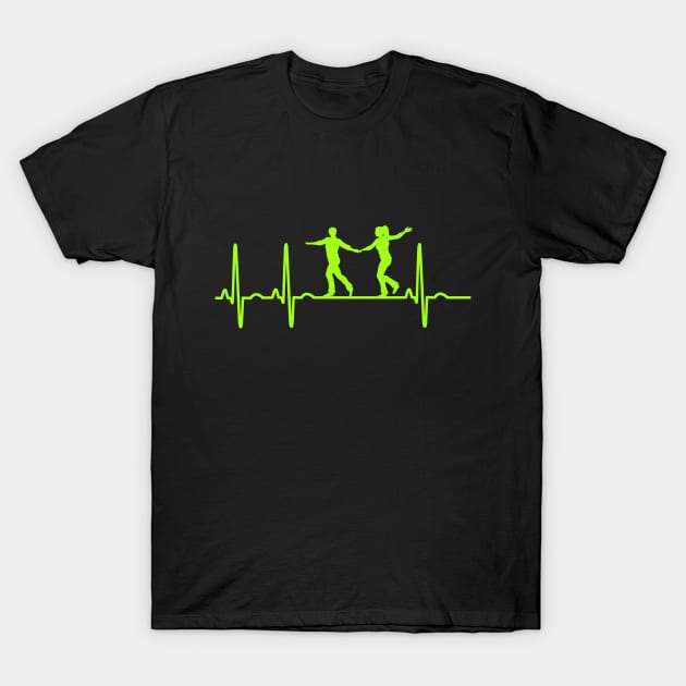 West Coast Swing Heartbeat WCS T-Shirt by echopark12